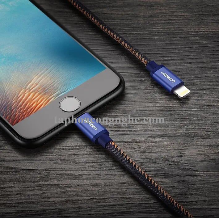 Ugreen 40339 0.5M màu Xanh Cáp Lightning sạc + truyền dữ liệu cho iPhone US199 30040339